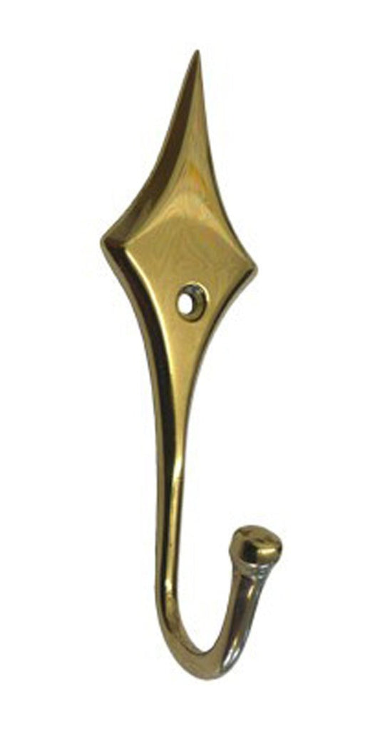 Diamond Tieback Hooks - Antique Brass (Pair)