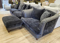 Delia - 3 Seater Sofa, Snuggler and Footstool