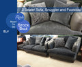 Delia - 3 Seater Sofa, Snuggler and Footstool