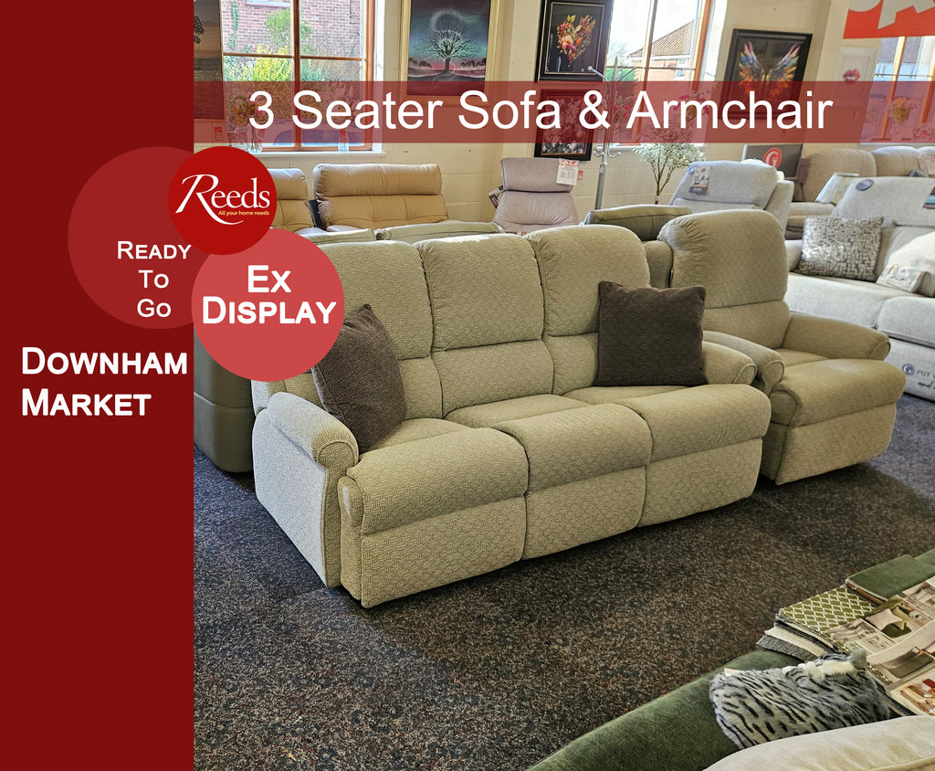 G Plan - Lingfield - 3 Seater Sofa & Powered Recliner Armchair