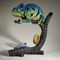 Edge Sculpture - Chameleon Figure - Rainbow Blue