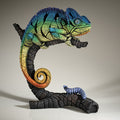 Edge Sculpture Chameleon Figure - Rainbow Blue