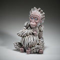 Edge Sculpture - Baby Orangutan "Alba" - White