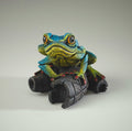 Edge Sculpture African Frog (Blue / Yellow)